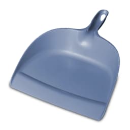 Sterilite Plastic Dustpan with Deep Basin, Handle Attaches to Broom Stick or Hangs on Wall, Indoor Floor Sweeping, Blue - Thumbnail 1