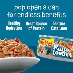 Friskies Fully Load’d Chicken, Salmon, & Tuna Flavor Chunks Wet Cat Food Variety Pack, 5.5 oz. Cans (12 Pack) - Thumbnail 7