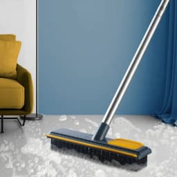 Keyohome 2 in 1 Floor Scrub Brush with Long Handle, 44.5" Floor Brush Scrubber for Cleaning Shower Bathroom Kitchen Tub - Thumbnail 1