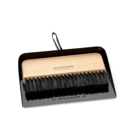 Behrens Portable Galvanized Steel Dustpan and Brush Broom Set, Black - Thumbnail 1