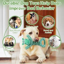 Dog Toy for Aggressive Chewers：Large Plush Dog Toys with Squeaker to Keep Them Busy - Thumbnail 3