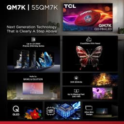 TCL 65-Inch QM7K QD Mini LED Smart Google TV - Dolby Vision , Dolby Atmos, HDR, Game Accelerator 288 Hz - Thumbnail 3