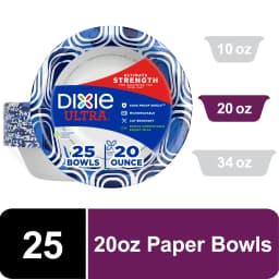 Dixie Ultra Disposable Paper Bowls, 20 oz, Multi-Color, 25 Count - Thumbnail 1