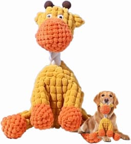 2026 New Dog Toys, Indestructible Plush Dog Toy for Aggressive Chewers, Interactive Squeaky Soft Puppy Chew Toy, Durable Teething Toys for Small - Thumbnail 1