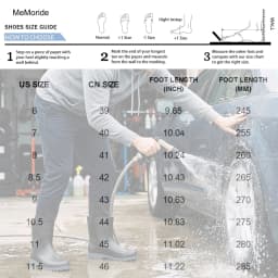 MeMoride Men's Waterproof Rain Boots Rubber Ankle Boots Garden Shoes Work Boots Outdoor - Thumbnail 3