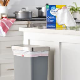 Great Value Strong Flex 13-Gallon Drawstring Tall Kitchen Trash Bags, Citrus Burst, 80 Count - Thumbnail 4