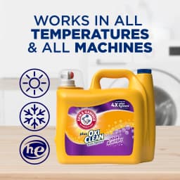 ARM & HAMMER Plus OxiClean with Odor Blasters Liquid Detergent, Fresh Burst, 158.6 fl oz, 122 Loads - Thumbnail 9