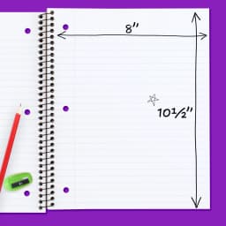 Mead 1 Subject Wide Ruled Notebook, 8" x 10.5", Black, Poly, Spiral, 100 Sheets - Thumbnail 3