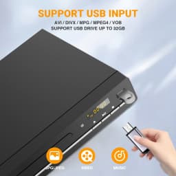 1080P DVD Player for TV and Home Theater Support Usb and Multi Format - Thumbnail 4