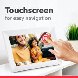 onn 10” Wi-Fi Digital Picture Frame | Send Photos & Videos Instantly via the Free Frameo App, 100147212, White - Thumbnail 6