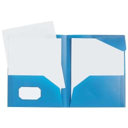 TXYRDXK 1Pc Plastic Folder with Pockets, Heavy Duty Folder with 4 Pockets for Office and Business, Four Pockets Folders with Business Card Holder - Thumbnail 1