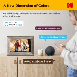 Kodak 10.1-inch Digital Photo Frame, Touchscreen, 32GB, Wi-Fi, Solid Wood, Gray - Thumbnail 7