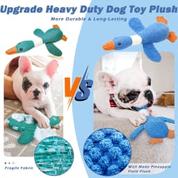 Vitscan Upgraded Goose Indestructible Dog Toys for Aggressive Chewers Small Medium Large Breed, Crinkle Squeaky Dog Toys Plush Dog Toy Puppy Chew - Thumbnail 6