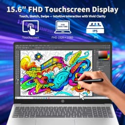 HP 15.6" FHD Touchscreen Business Laptop, Intel Core i7-1355U, 20GB DDR4 RAM, 512GB SSD, Windows 11 Pro, Numeric Keypad - Thumbnail 5