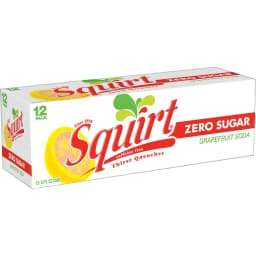 Squirt Zero Sugar Grapefruit Soda Pop, 12 fl oz, 12 Pack Cans - Thumbnail 9