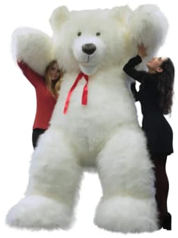 American Made 9 Foot Giant Teddy Bear Soft 108 Inches Enormous Huge Stuffed Animal White Made in USA - Thumbnail 1
