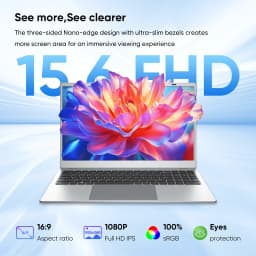 15.6" 1080p Laptop, Intel Pentium Gold 6500Y up to 3.4GHz 16GB RAM 256GB SSD, Slim Portable for Everyday Use, Home - Thumbnail 3