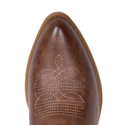 Cowboy Boots for Women Wide Suede Ankle Western Cowgirl Boots Mid Calf Pointed Toe Short Chunky Classic Booties - Thumbnail 4