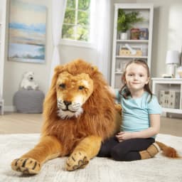Melissa & Doug Giant Lion - Lifelike Stuffed Animal (over 6 feet long) - Thumbnail 6