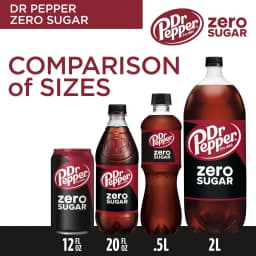 Dr Pepper Zero Sugar Soda Pop, 12 fl oz, 12 Pack Cans - Thumbnail 4