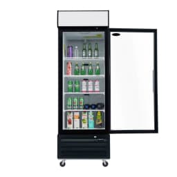 Glass Door Merchandiser Refrigerator 19.3 Cu.ft Swing Door Commercial Display Refrigerators Merchandising Refrigeration with LED Top Panel - Thumbnail 2