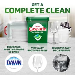 Cascade Complete Dishwasher Pods, Action Pacs Dishwasher Detergent Tabs, Fresh, 100 Count - Thumbnail 3