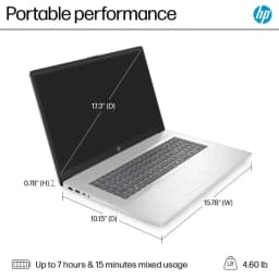 HP 17 Laptop for Business and Students - w/Microsoft Office Lifetime License, 17.3" HD+ 250 Nits IPS Display - Thumbnail 5