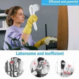 KLYNE - Electric Spin Scrubber Cordless Cleaning Brush Rotating Scrubber Clean Bathroom - Thumbnail 6