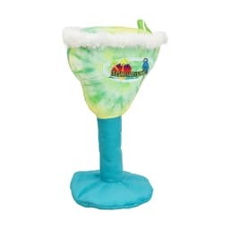 Multipet Margaritaville Margarita Glass, Plush Dog Toy, Squeaker and Crinkle Noise, Tie Dye Pattern with a Smiley Face Lime - Thumbnail 3
