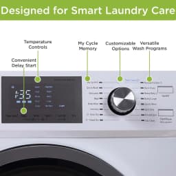 Hamilton Beach 2.7 Cu. ft. Front Loading Washer and Dryer, All-In-One Washer-Dryer Combo with 12+ Wash Programs, 800 RPM Spin Speed, White - Thumbnail 3