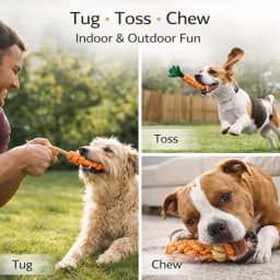 MGEZCOO Dog Toys for Aggressive Chewers Pack of 8 | Eco-Friendly Puppy Toys, Knotted Cotton Rope for Dental Health & Interactive Play - Thumbnail 7
