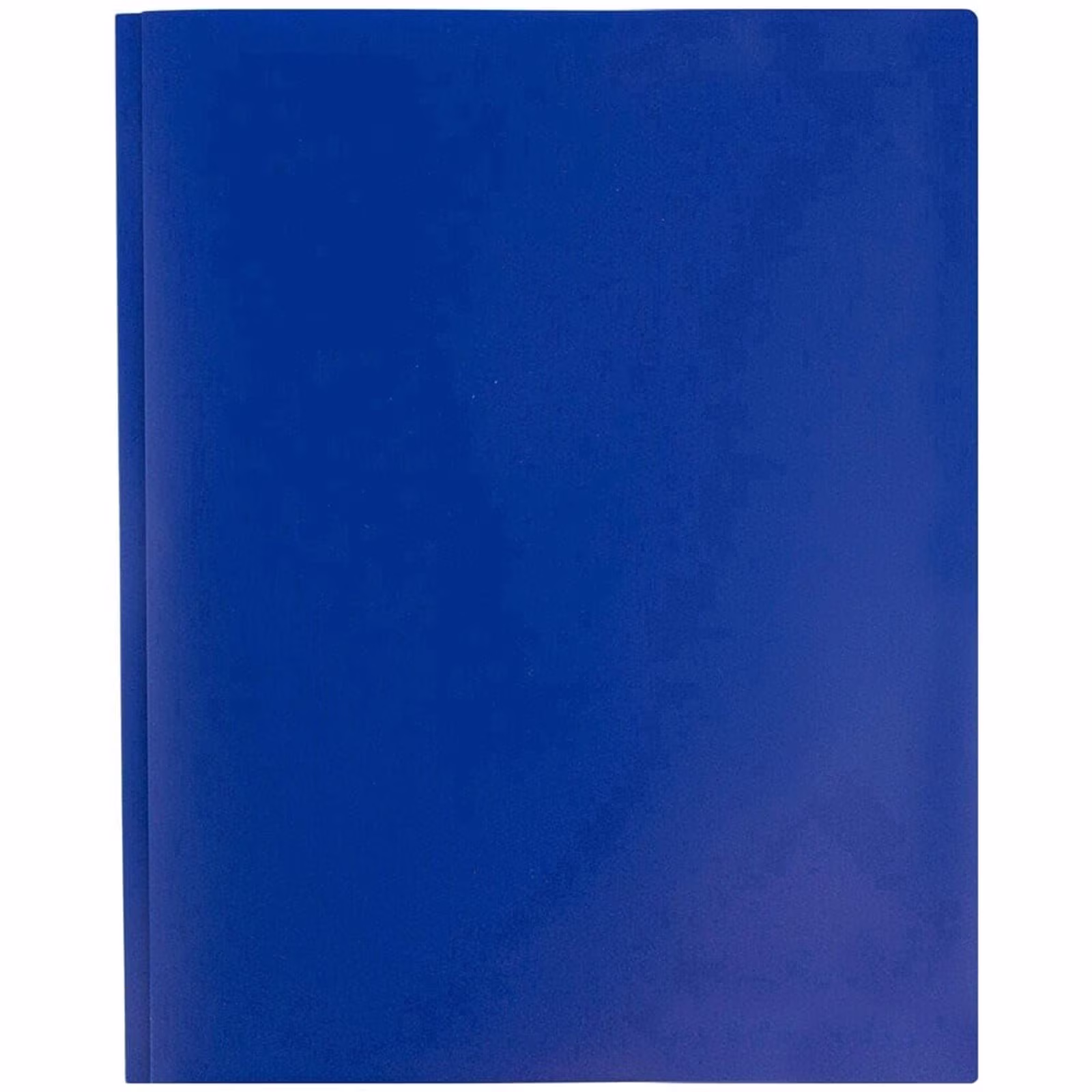 Two-Pocket Folder Plastic Colored File Folder Durable Pocket Folders with Prongs Letter Size Paper Folders with Metal Prong Fastener Clips, Blue - Thumbnail 1