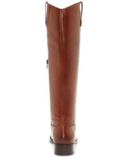 INC Womens Brown Elastic Goring Pull Tab At Sides Cushioned Studded Fawne Round Toe Block Heel Zip-Up Leather Riding Boot 9.5 M - Thumbnail 2