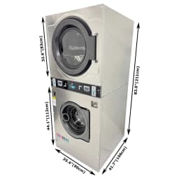 Commercial Coin Operated Washer Dryer Combo Double-layer Washing and Drying Machine 220V 1PH - Thumbnail 2