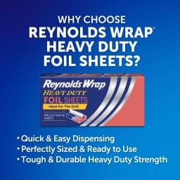 Reynolds Wrap Pre-Cut Pop-Up Heavy Duty Aluminum Foil Sheets, 14x10.25 inches, 30 Sheets - Thumbnail 2