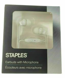 RHEA- Staples Earbuds With Microphone White Fast - Thumbnail 1