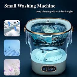 Portable Washing Machine,Mini Washer 13L Upgraded With Spin Basket,Small Clothes Folding Washing Machine Of Underwear, Baby And Small Clothes - Thumbnail 6