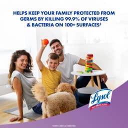 Lysol Disinfecting Wipes, All Purpose Cleaner, Multi Surface Antibacterial Cleaning Wipes, Cleaning Supplies, Lavender & Cotton Blossom Scent, 80 - Thumbnail 7