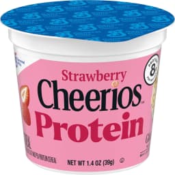Strawberry Cheerios Protein, Breakfast Cereal Cup, Gluten Free, Single Serve, 1.4 oz - Thumbnail 9