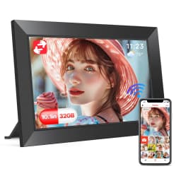 RICILAR Frameo 10.1 inch WiFi Digital Picture Frame, Electronic Picture Frame with IPS Touch Screen, 32GB Storage, Auto-Rotate, Wall Mountable, Ideal - Thumbnail 1