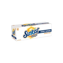 Sunkist Zero Sugar Orange Soda Pop, 12 fl oz, 12 Pack Cans - Thumbnail 9