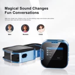 Mini Flip Mobile Phone, Touch Screen Flip Phone, Foldable Cell Phone, HD Touch Screen Mini Smartphone, Dual-SIM Single-Mode, 2G Network, Smart Phone Cell Phone (Blue) - Thumbnail 6