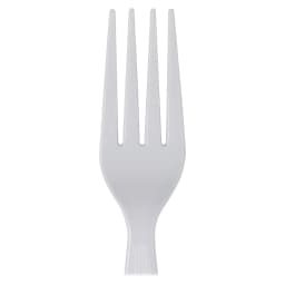 Dixie® Heavy-Weight Disposable White Plastic Fork, Tableware Forks, FH217, 1,000 Forks per Case - Thumbnail 3