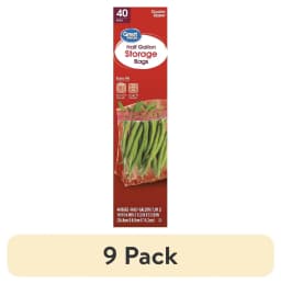(9 pack) Great Value Double Zipper Half Gallon Storage Bags 40 Count - Thumbnail 1