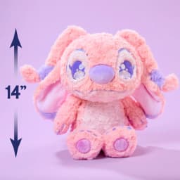 Disney Stitch 14-inch Feeling Rosy Large Angel Plush Toy, Soft Plush with Rosette Fabric, Ages 3 - Thumbnail 5