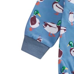 Povozer Bodysuits For Baby Baby Walking Romper Baby Boy Girl Mallard Duck Romper Short Sleeve Duck Bodysuit Tops Baby Clothes Size 12-18 Months,Blue - Thumbnail 5