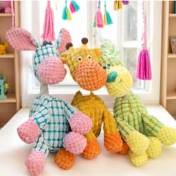 2026 New Dog Toys, Indestructible Plush Dog Toy for Aggressive Chewers, Interactive Squeaky Soft Puppy Chew Toy, Durable Teething Toys for Small - Thumbnail 9