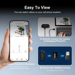 NUISK 4K Mini Action Camera, 128GB Card, 10 Accessories, Magnetic Mount, Waterproof Case, White - Thumbnail 2