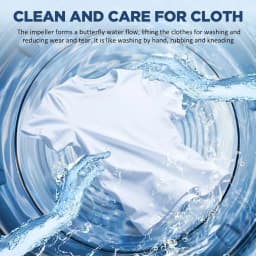 17.6Lbs Portable Washing Machine, Full-Automatic Portable Compact Washer with Drain Pump, 10 Programs 8 Water Levels, Compact Washers with LED - Thumbnail 2