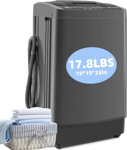 Adnoom Portable Washing Machine, 17.8lbs Dryer & Washer Combo, 10 Programs 8 Water Level Fully Automatic Washing Machine for Dorm, Apartments, Home - Thumbnail 1